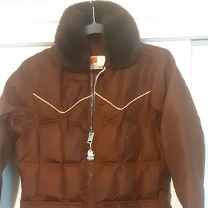 Vintage quilted down western style woman's jacket